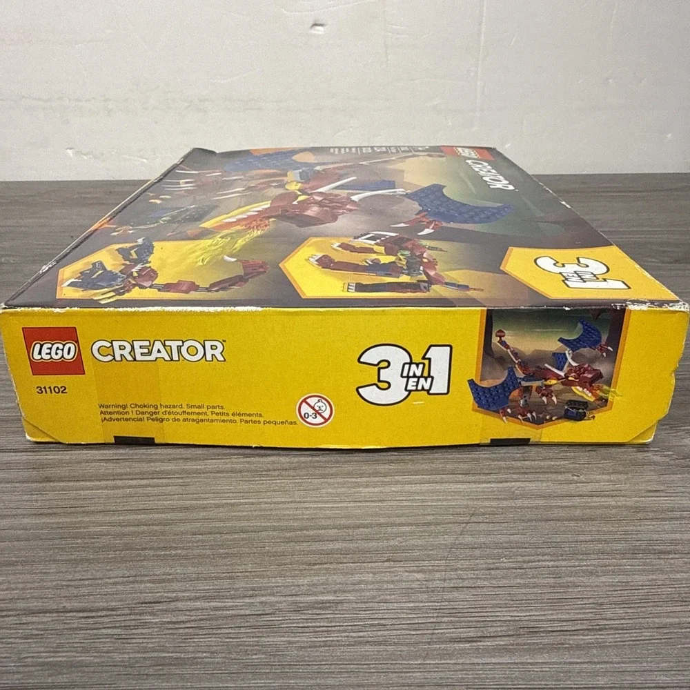 LEGO Creator 3 in 1 Fire Dragon 31102 New Sealed Retired Set 234 Pcs